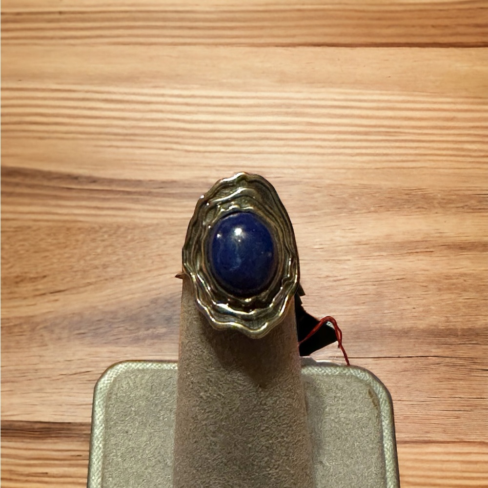 Vintage Solid Sterling Silver Lapis Ring